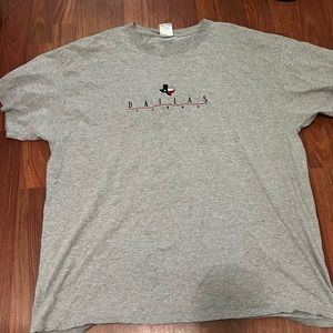 VTG Gray Delta Magnum Weight Dallas Texas Center Cut T-Shirt Size XL